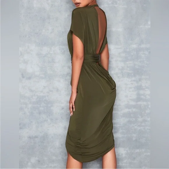 Mistress Rocks Madame Drape Back Slinky Dress - Picture 6 of 15